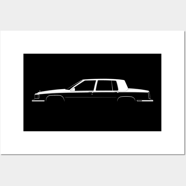 Cadillac Fleetwood (1985) Silhouette Wall Art by Car-Silhouettes